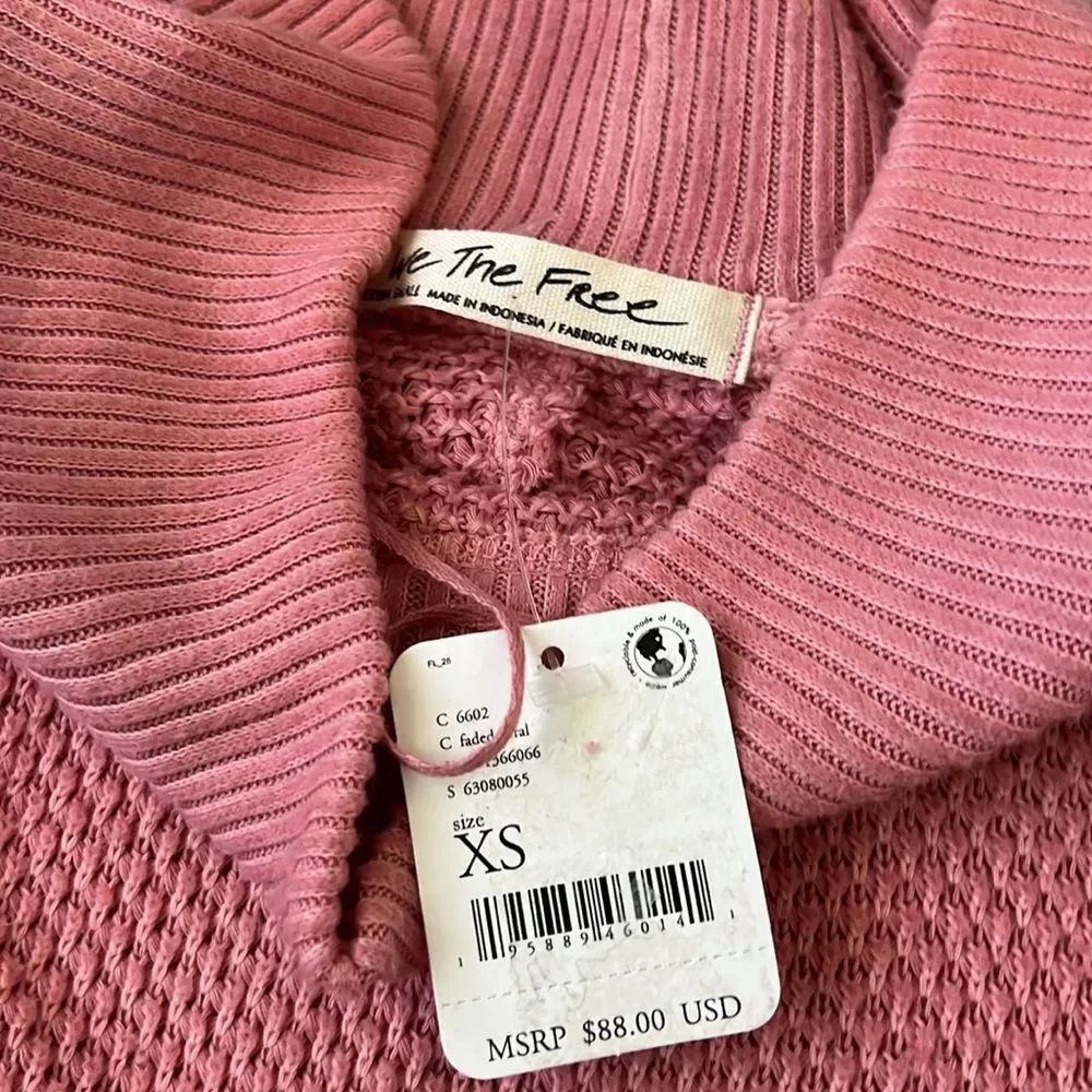 NWT Free People longline knitted tunic sweater XS